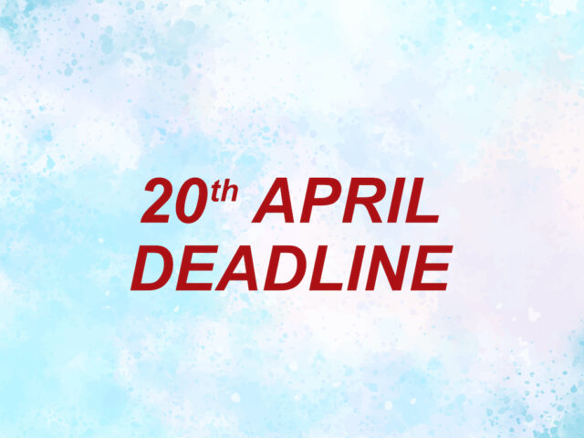 Deadline 20 Aprile